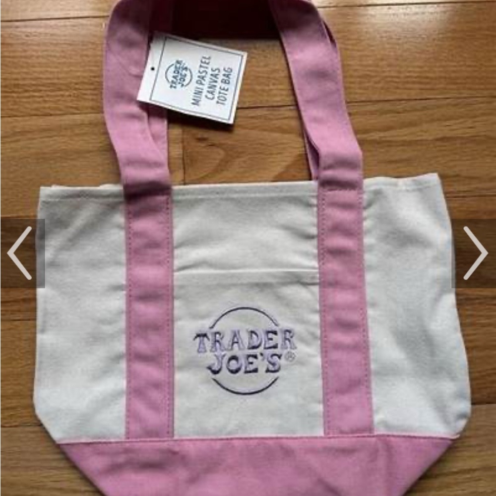 Pink and White Tote Bag